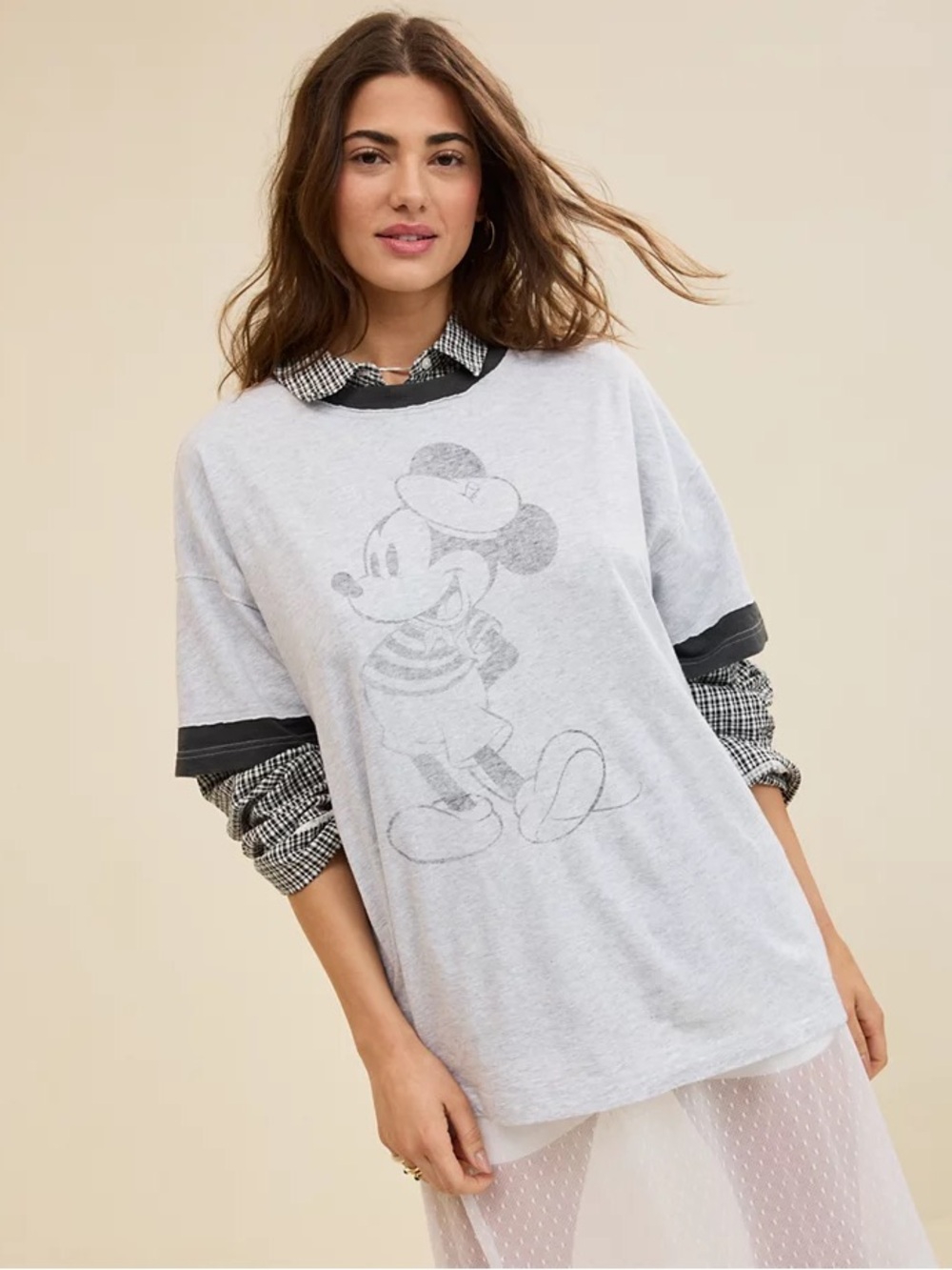 🌿2/$25 • Aerie Mickey Mouse Crew Oversized Boyfriend T-Shirt